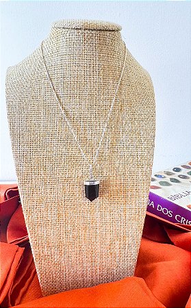 Colar Prata 925 - Realização profissional (Pedra Onix)