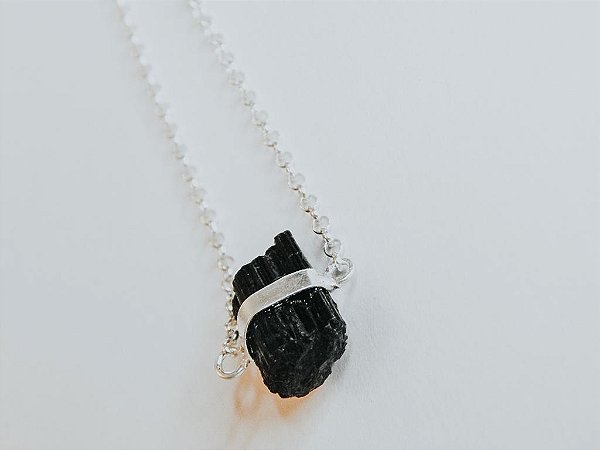 Pulseira Prata 925 - Proteção Energética (Turmalina Negra)