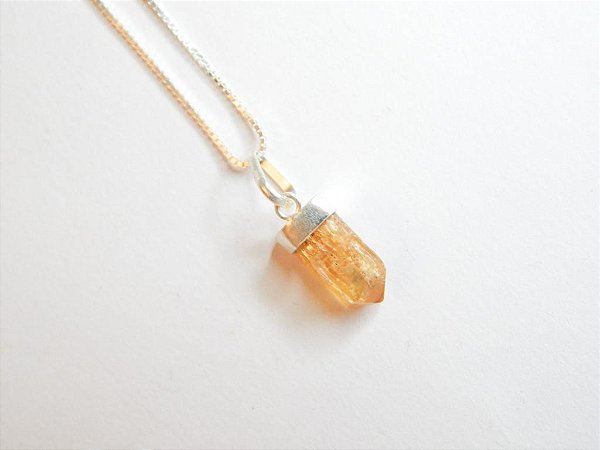 Colar Prata 925 - Poder Imperial (Pedra Topázio Imperial)