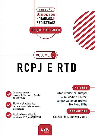Sinopses Notariais e Registrais Volume 3 - RCPJ E RTD