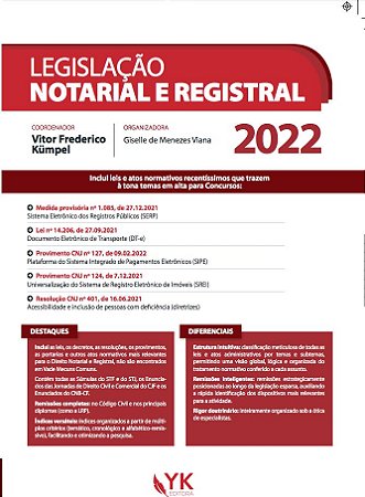 Legislação Notarial e Registral 2022 (Vade Mecum)