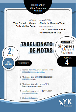 Sinopses Notariais e Registrais Volume 4 - 2ª Edição - Tabelionato de Notas