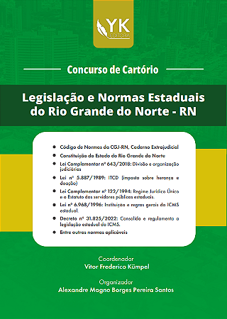 Legislação e Normas Estaduais - Rio Grande do Norte - Concurso de Cartório [Pré-venda] LOTE ÚNICO