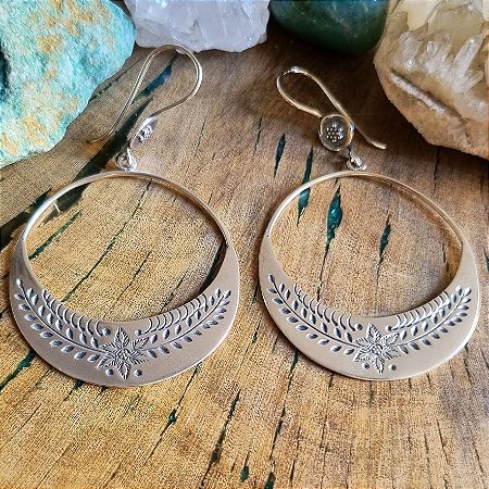 Brinco Grande Boho em Prata 925