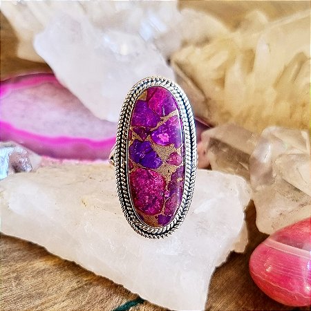 Anel Balinês em Prata 925 e Turquesa Purple