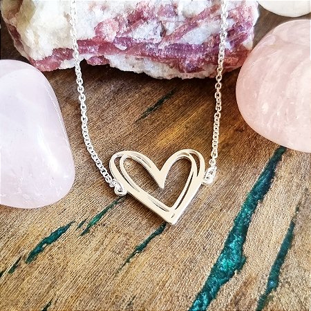 Pulseira Coração Vazado em Prata 925