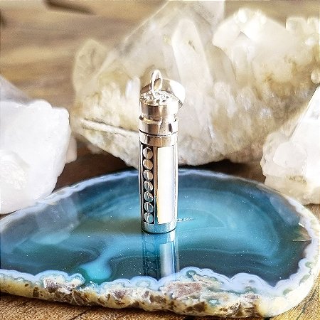Pingente Perfumeiro em Prata 925 e Madrepérola