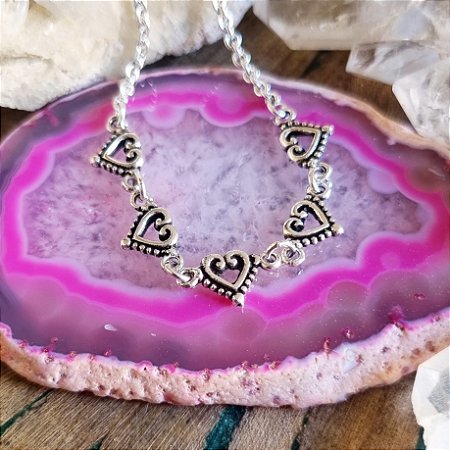 Pulseira Bali Corações em Prata 925