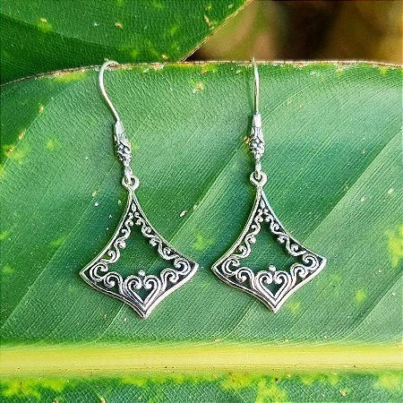 Brinco Boho Vazado em Prata 925