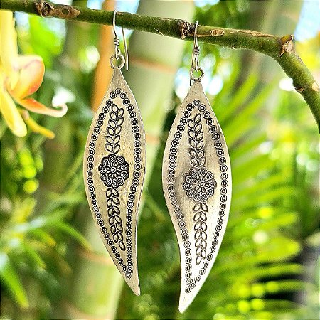Brinco Grande Boho em Prata 925