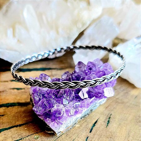 Pulseira Aro Trançada em Prata 925