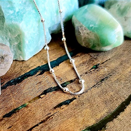 Pulseira Veneziana Bolinhas em Prata 925