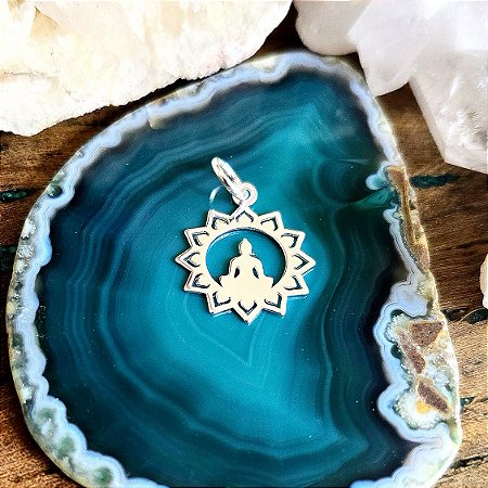 Pingente Mandala Namastê em Prata 925