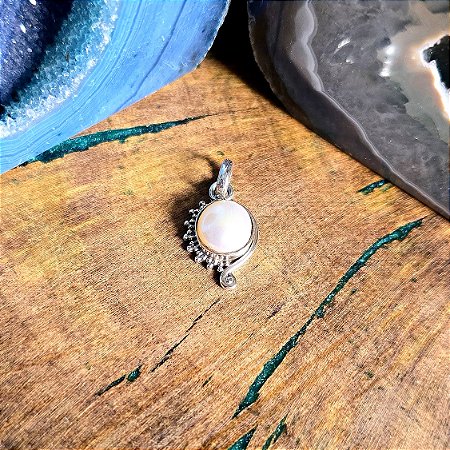 Pingente Boho em Prata 925 e Pérola de Cultivo