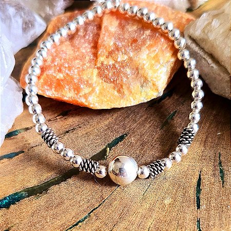 Pulseira Bali Bolas em Prata 925