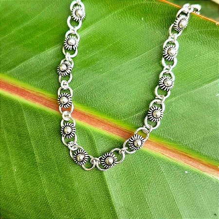 Pulseira Mandala Pikun em Prata 925