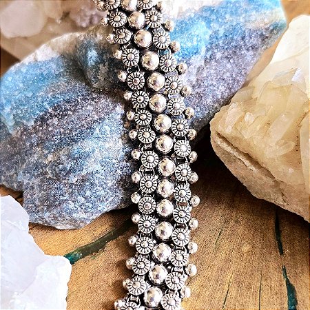 Pulseira Bali Fecho Pino em Prata 925