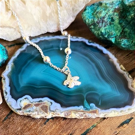 Pulseira Bolinhas com Pingente Estrela do Mar em Prata 925