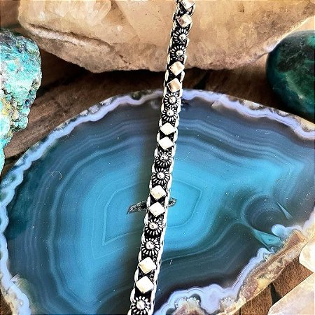 Pulseira Bali Pikun 1 Fileira em Prata 925