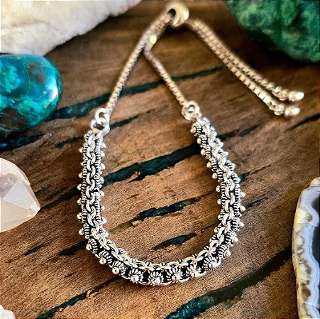 Pulseira Pikun Gravatinha em Prata 925