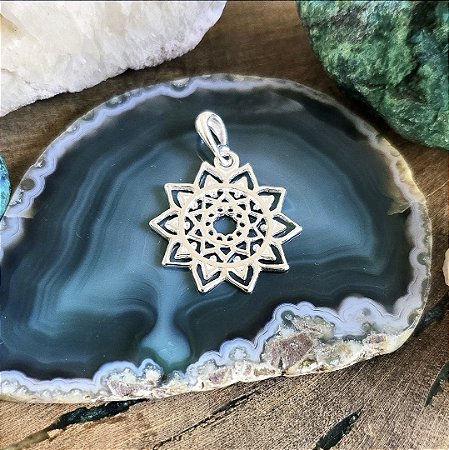 Pingente Mandala em Prata 925