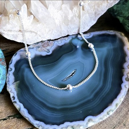 Pulseira Grumet Bolinhas em Prata 925
