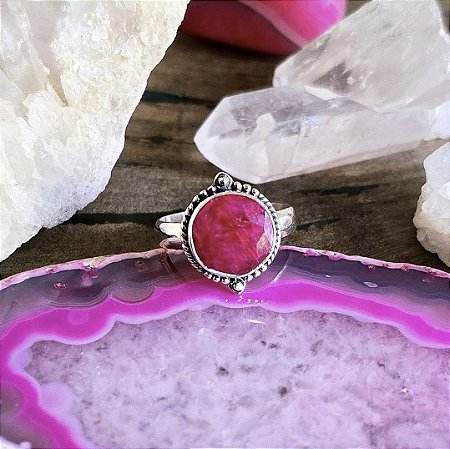 Anel Boho em Prata 925 e Rubi