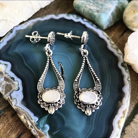Brinco Balinês em Prata 925 e Madrepérola