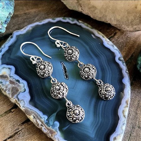 Brinco Balinês Filigrana em Prata 925