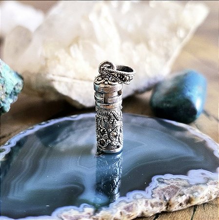 Pingente Perfumeiro Arabescos em Prata 925 e Marcassita