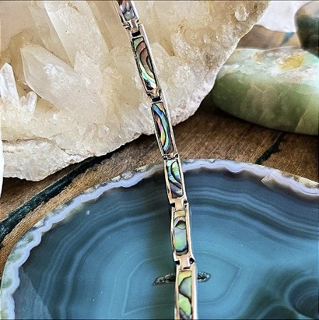 Pulseira em Prata 925 e Abalone