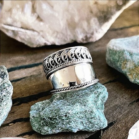 Anel Bali Largo em Prata 925