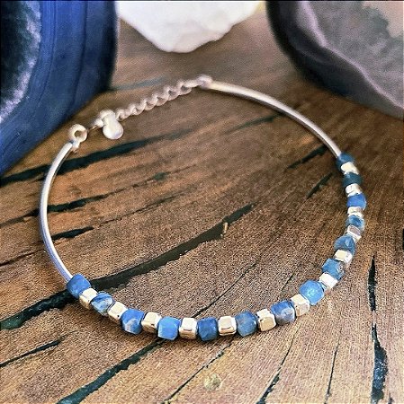 Pulseira Bali em Prata 925 e Apatita