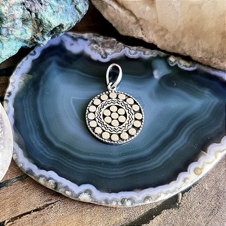 Pingente Mandala em Prata 925