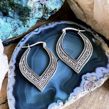 Brinco Argola Balinesa em Prata 925