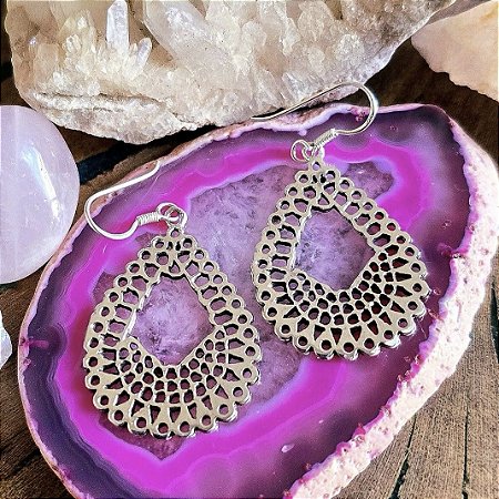 Brinco Boho Gota em Prata 925