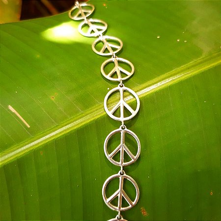 Pulseira Símbolo da Paz em Prata 925