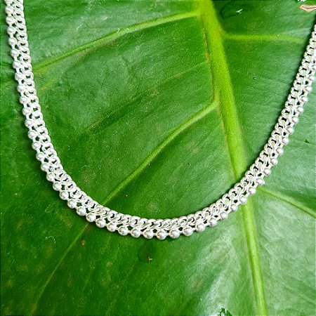 Tornozeleira Indiana em Prata Baixa