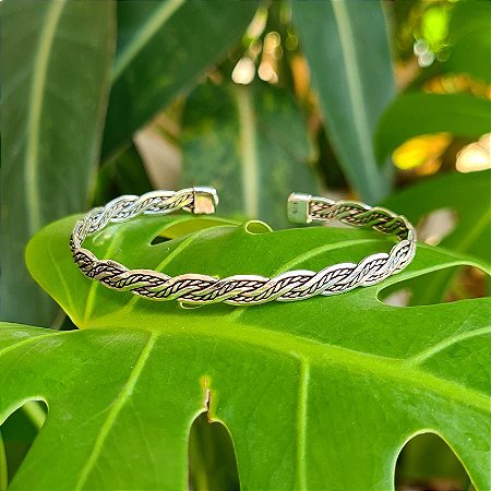 Bracelete Bali Torcido em Prata 925