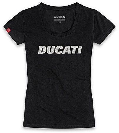 Camiseta feminina Ducati Ducatiana 2.0 em tecido Black