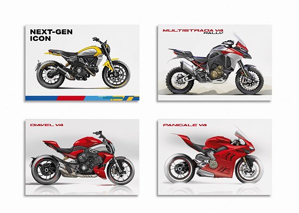 CONJUNTO DE CARTÕES POSTAIS DUCATI SKETCHES | DUCATI
