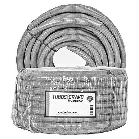 Conduite Corrugado Cinza 1/2 " X 50M - TUBOS BRAVO