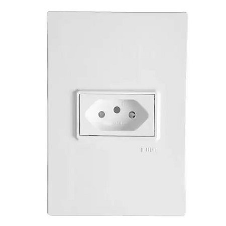 Conjunto 1 Tomada 10A 250V C/ Placa 4x2 Vivaz - ILUMI