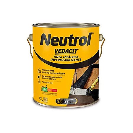 Neutrol Tinta Asfáltica 3,6L - VEDACIT