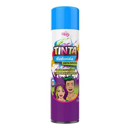 Tinta Spray Cabelo Azul 150ml - MUNDIAL PRIME