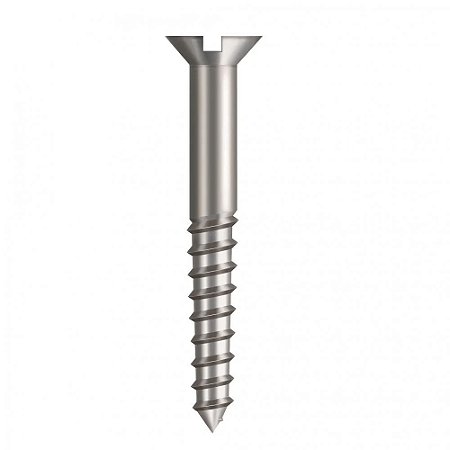 Parafuso Madeira Chata Fenda Zin 3,5X40 Pct C/ 100 - LUFIX