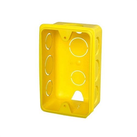 Caixa de Luz Embutir Amarela 4X2 - EMAVE