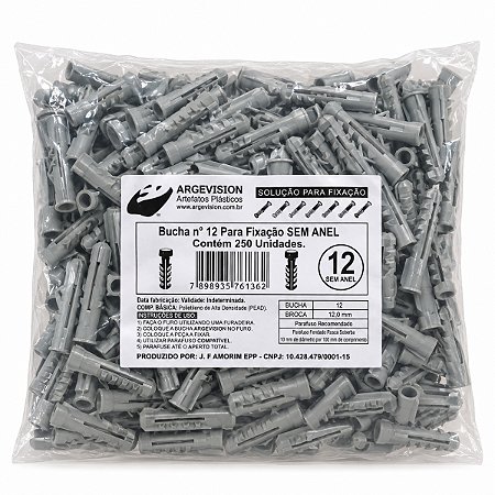 Bucha Comum Sem Anel 12 Pct C/ 250 - FIXAR