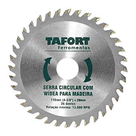 Serra Circular Widea 4.3/8'' 110X20 36D - TAFORT