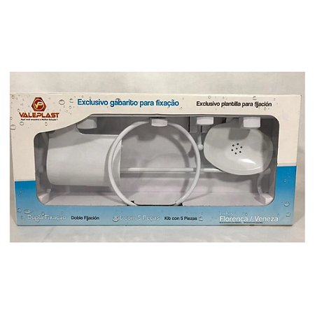 Kit Acessório P/ Banheiro Florença ABS Branco 5 Peças - VALEPLAST